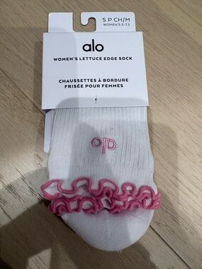 Women’s ALO lettuce edge sock brand new with tags size small